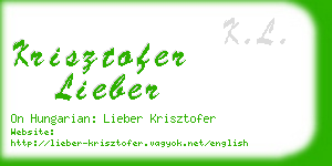 krisztofer lieber business card